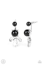 Load image into Gallery viewer, Extra Elite - Black Double-Sided Post Earrings