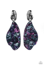 Load image into Gallery viewer, Fish Out Of Water - Purple Gunmetal Post Earrings