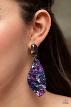 Load image into Gallery viewer, Fish Out Of Water - Purple Gunmetal Post Earrings