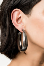Load image into Gallery viewer, HOOPS! I Did It Again - Black Hoop Earrings