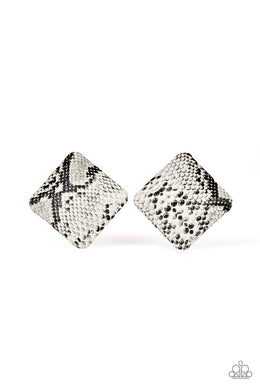 Making HISS-tory - White Post Earrings