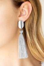 Load image into Gallery viewer, Va Va PLUME - Silver Gunmetal Post Earrings