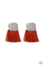 Load image into Gallery viewer, Plume Bloom - Orange Post Earrings
