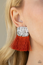 Load image into Gallery viewer, Plume Bloom - Orange Post Earrings