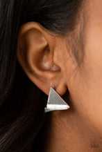 Load image into Gallery viewer, Die TRI-ing - Silver Earrings