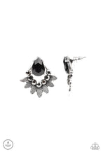 Load image into Gallery viewer, Crystal Canopy - Black Double-Sided Post Earrings