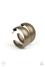 Load image into Gallery viewer, Calling All The Shots - Brass Hoop Earrings