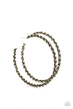 Load image into Gallery viewer, CHAINge Is Coming - Brass Hoop Earrings