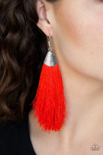 Load image into Gallery viewer, Tassel Temptress - Red Earrings