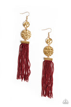 Load image into Gallery viewer, Lotus Gardens - Red Earrings