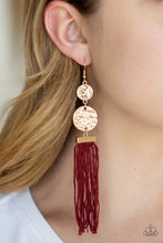 Load image into Gallery viewer, Lotus Gardens - Red Earrings