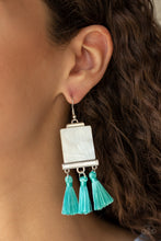 Load image into Gallery viewer, Tassel Retreat - Blue Earrings