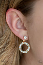 Load image into Gallery viewer, Diamond Halo - Gold Double-Sided Post Earrings