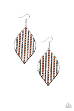 Load image into Gallery viewer, Leaf Motif - Orange Earrings