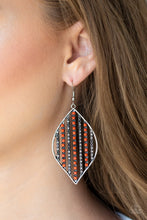 Load image into Gallery viewer, Leaf Motif - Orange Earrings
