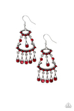 Load image into Gallery viewer, Chandelier Shimmer - Red Earrings