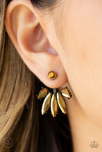 Load image into Gallery viewer, Stunningly Striking - Brass Double-Sided Post Earrings