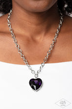 Load image into Gallery viewer, Flirtatiously Flashy - Purple Necklace