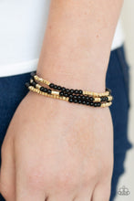 Load image into Gallery viewer, Micro Beading - Black Set of Bracelets