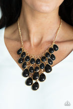 Load image into Gallery viewer, Shop Til You TEARDROP - Black Necklace
