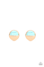 Load image into Gallery viewer, Marble Minimalist - Blue Post Earrings