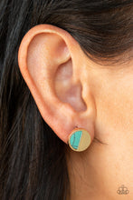 Load image into Gallery viewer, Marble Minimalist - Blue Post Earrings
