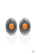 Load image into Gallery viewer, Stone Tiki - Orange Post Earrings