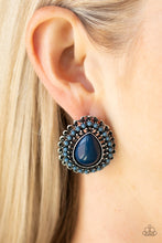 Load image into Gallery viewer, Beaded Blast - Blue Post Earrings