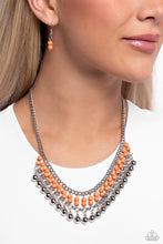 Load image into Gallery viewer, Beaded Bliss - Orange Necklace