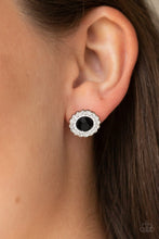 Load image into Gallery viewer, Floral Glow - Black Post Earrings