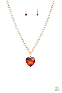 Flirtatiously Flashy - Brown Necklace