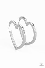 Load image into Gallery viewer, Heartbreaker - White Hoop Earrings