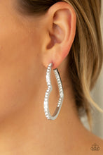 Load image into Gallery viewer, Heartbreaker - White Hoop Earrings