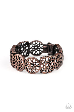 Mandala Mixer - Copper Hinged Bracelet