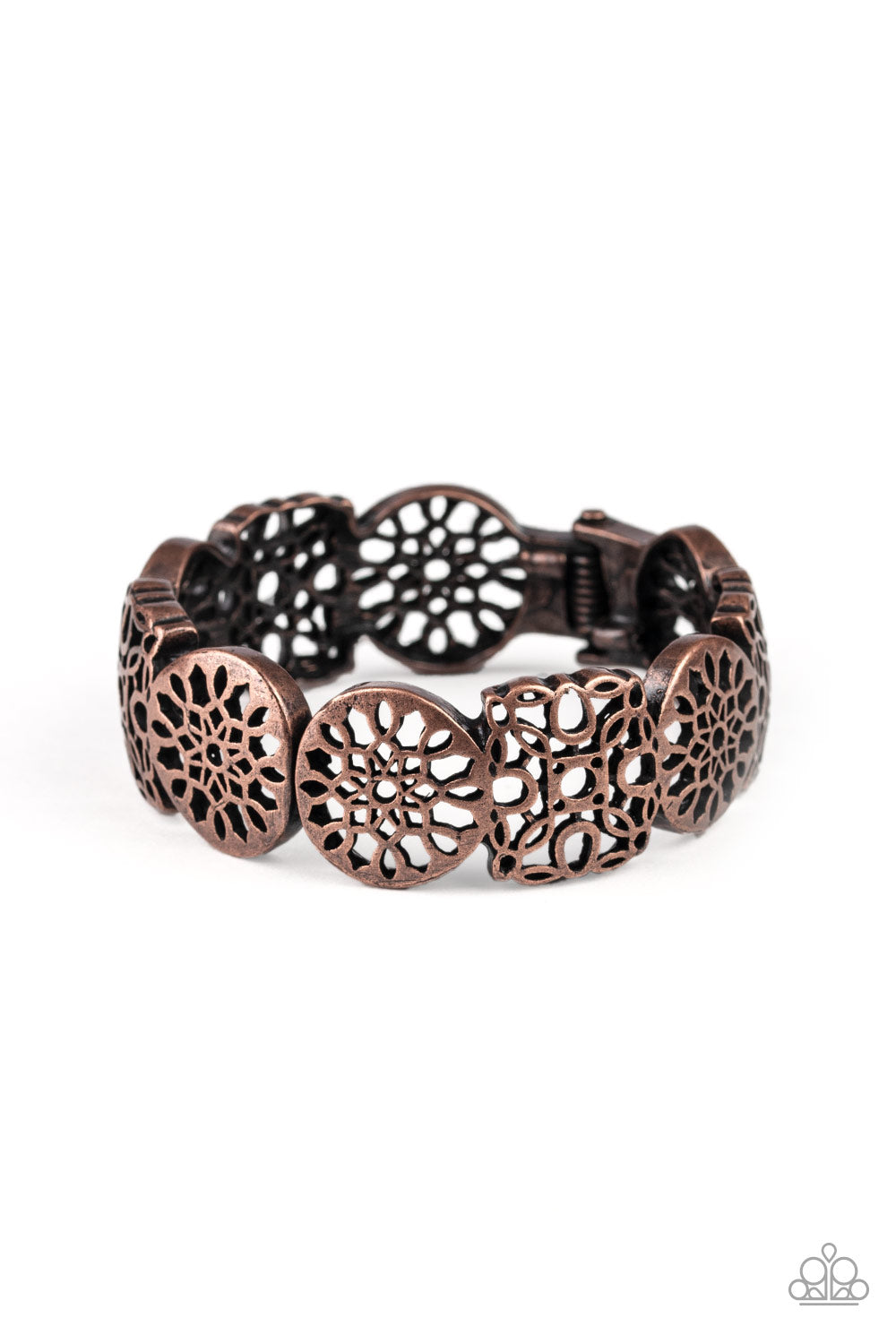 Mandala Mixer - Copper Hinged Bracelet