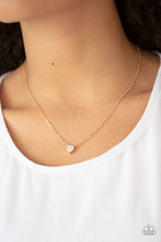 Load image into Gallery viewer, Heartbeat Bling - Gold Cubic Zirconia Necklace