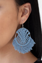 Load image into Gallery viewer, All About MACRAME - Blue Earrings