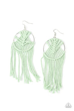 Load image into Gallery viewer, MACRAME, Myself, and I - Green Earrings