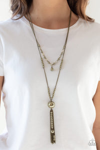 Abstract Elegance - Brass Necklace