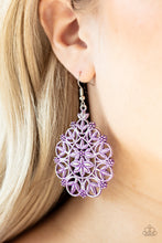 Load image into Gallery viewer, Floral Affair - Purple Earrings