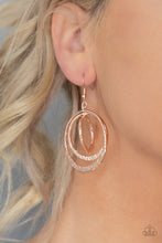 Load image into Gallery viewer, Metallic Ruffle - Rose Gold Earrings
