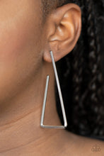 Load image into Gallery viewer, Go Ahead and TRI - Silver Hoop Earrings
