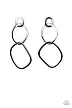 Load image into Gallery viewer, Twisted Trio - Black Post Earrings