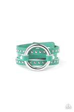 Load image into Gallery viewer, Studded Statement-Maker - Green Bracelet