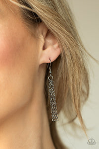 Dizzying Decor - Black Gunmetal Necklace