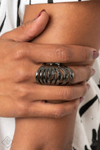 Load image into Gallery viewer, Sound Waves - Black Gunmetal Ring