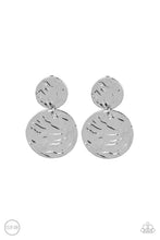 Load image into Gallery viewer, Relic Ripple - Silver Clip-On Earrings