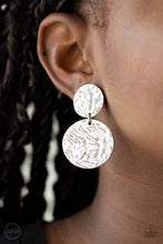 Load image into Gallery viewer, Relic Ripple - Silver Clip-On Earrings