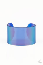 Load image into Gallery viewer, Holographic Aura - Blue Cuff Bracelet