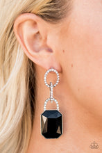 Load image into Gallery viewer, Superstar Status - Black Post Earrings